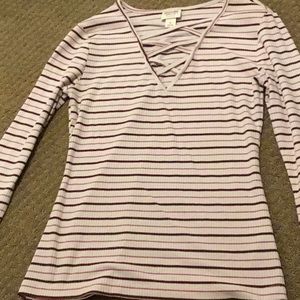 Stretchy Long Sleeve V neck